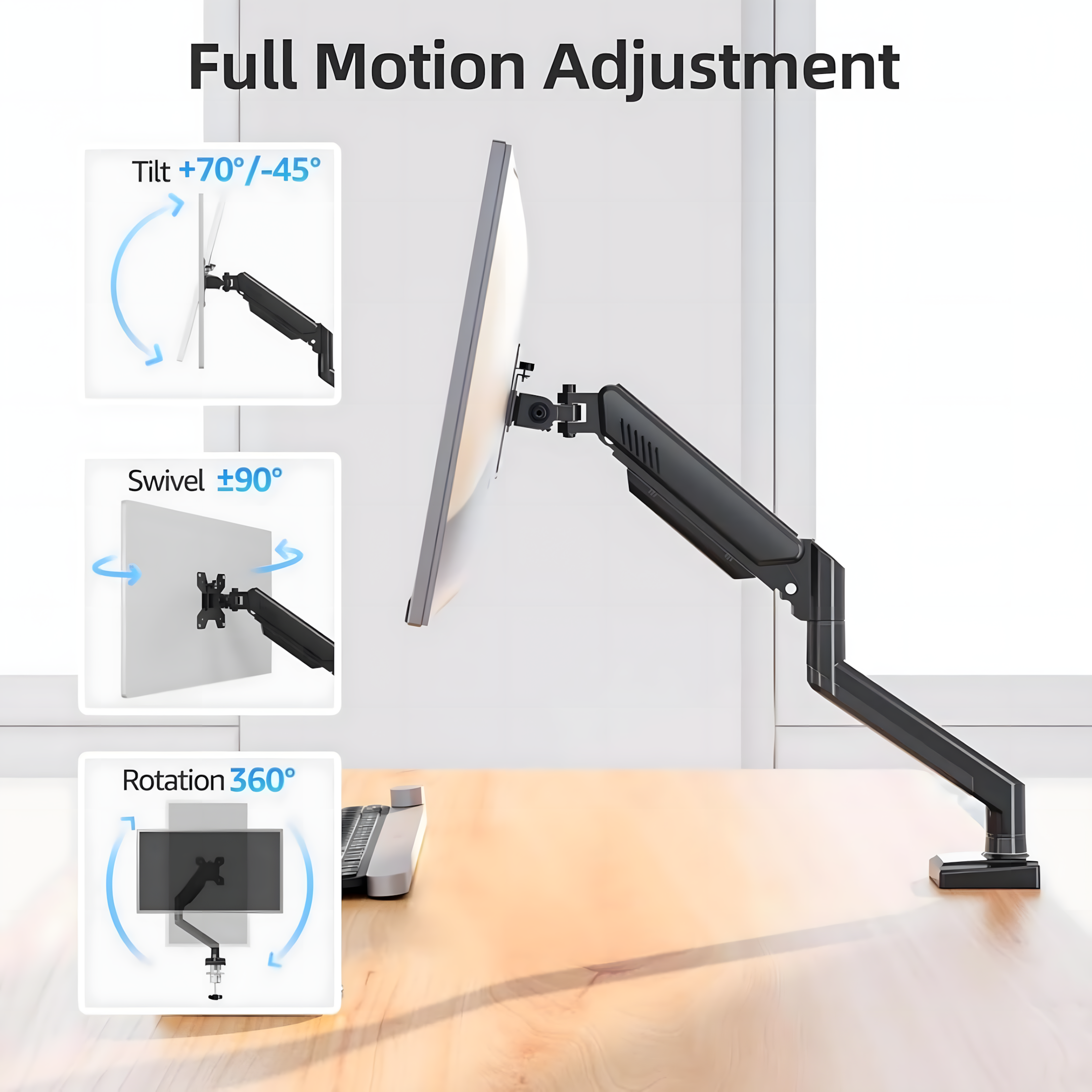 the Aryl™ Gas Spring Monitor Arm Pro