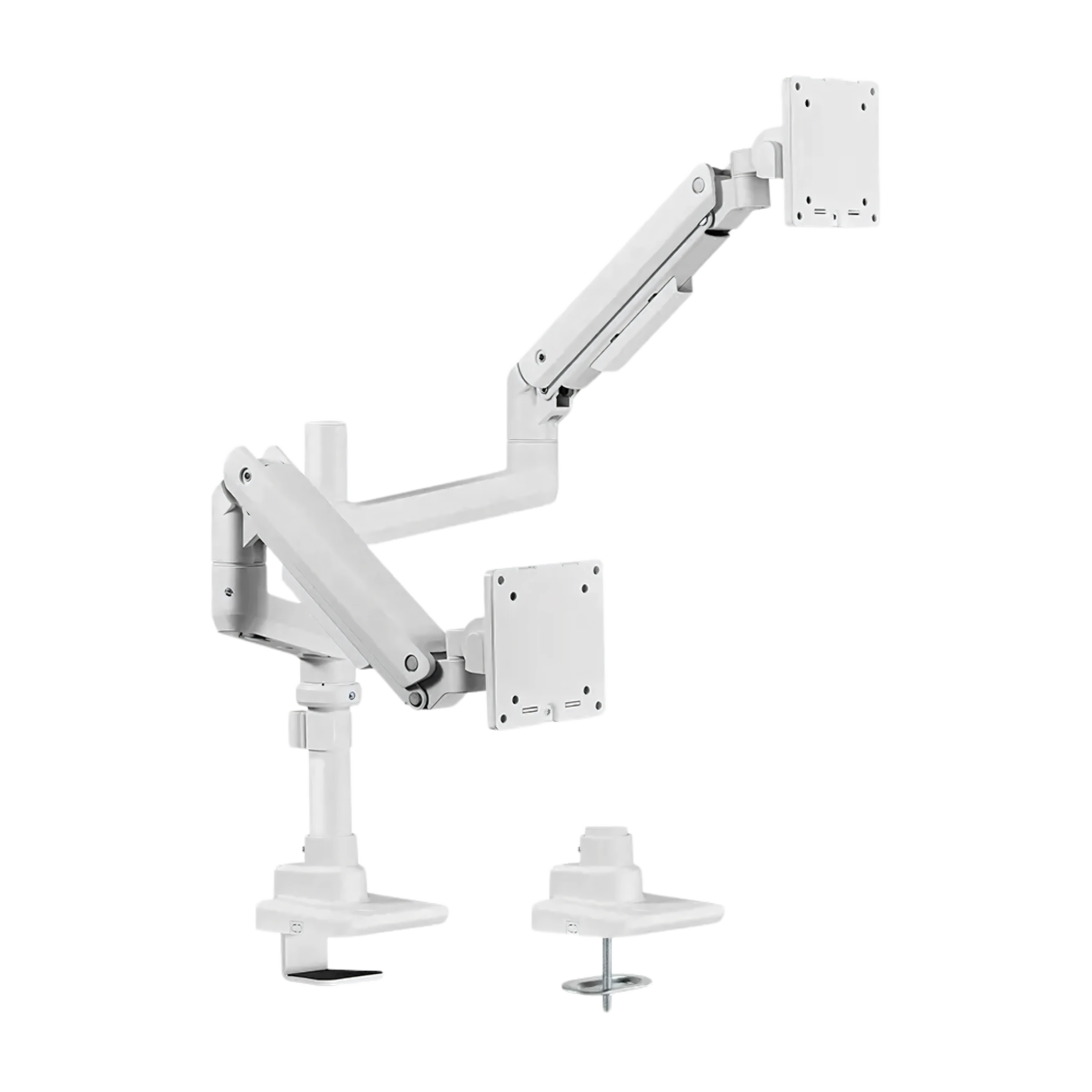 the Aryl™ Fabulous Pole-Mounted Heavy-Duty Gas Spring Monitor Arm With USB-A/USB-C Ports