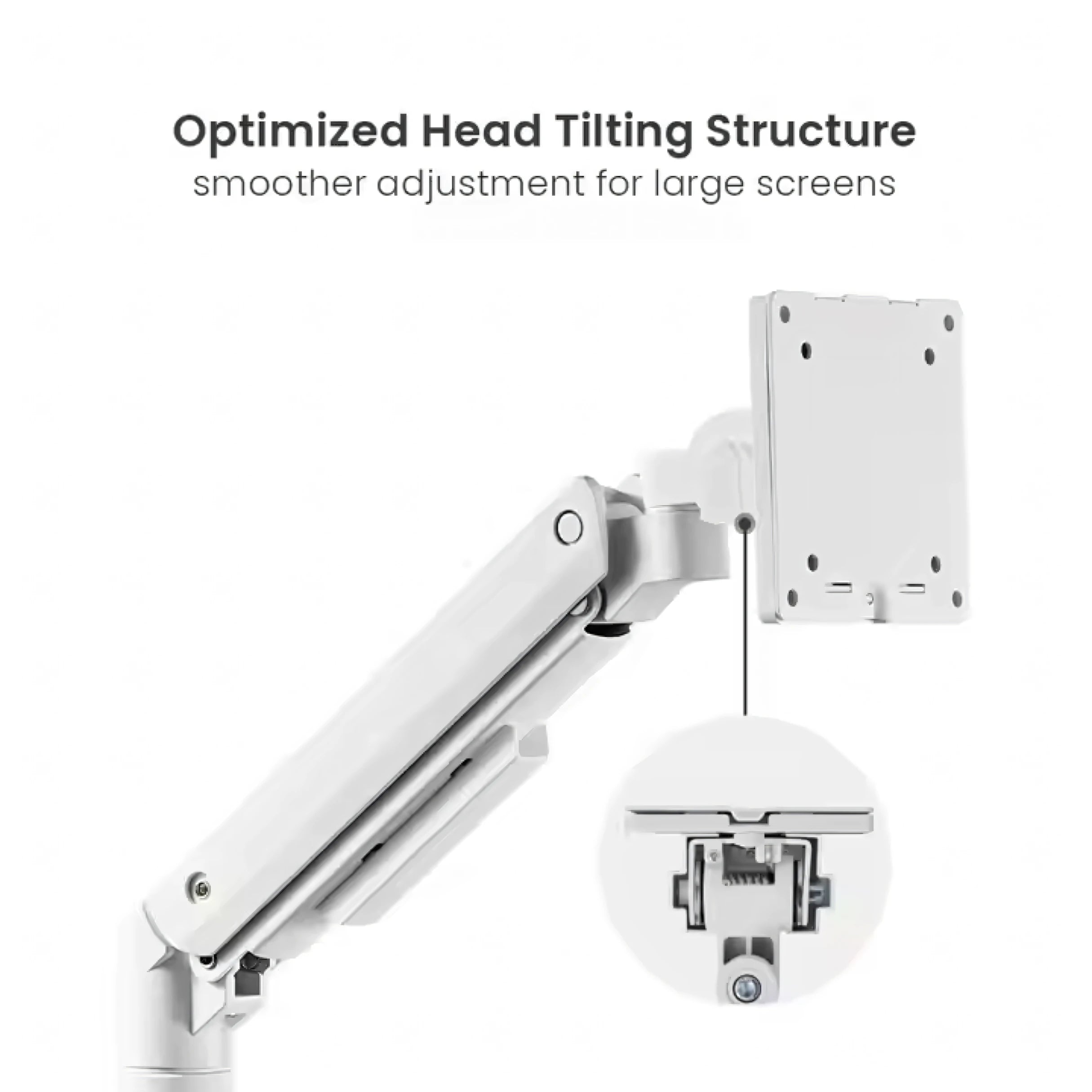 the Aryl™ Fabulous Pole-Mounted Heavy-Duty Gas Spring Monitor Arm With USB-A/USB-C Ports