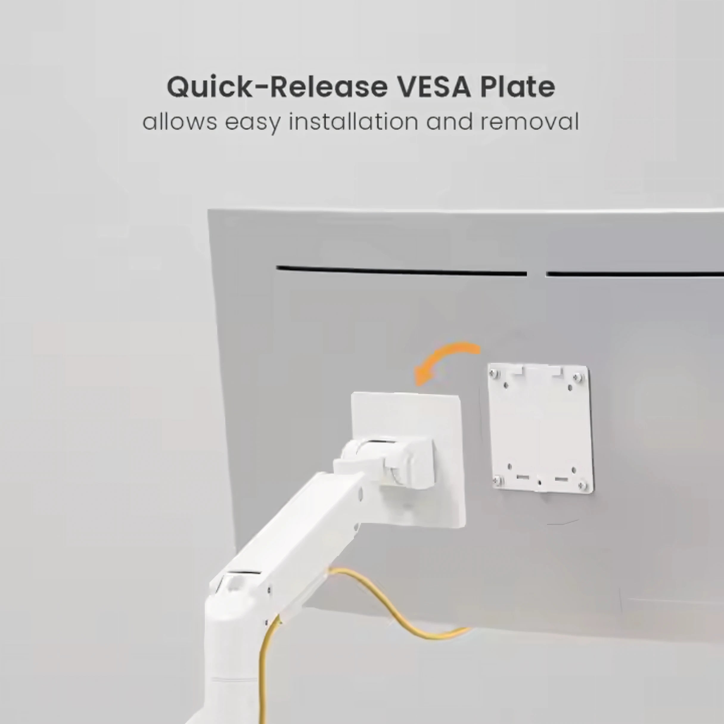 the Aryl™ Fabulous Pole-Mounted Heavy-Duty Gas Spring Monitor Arm With USB-A/USB-C Ports