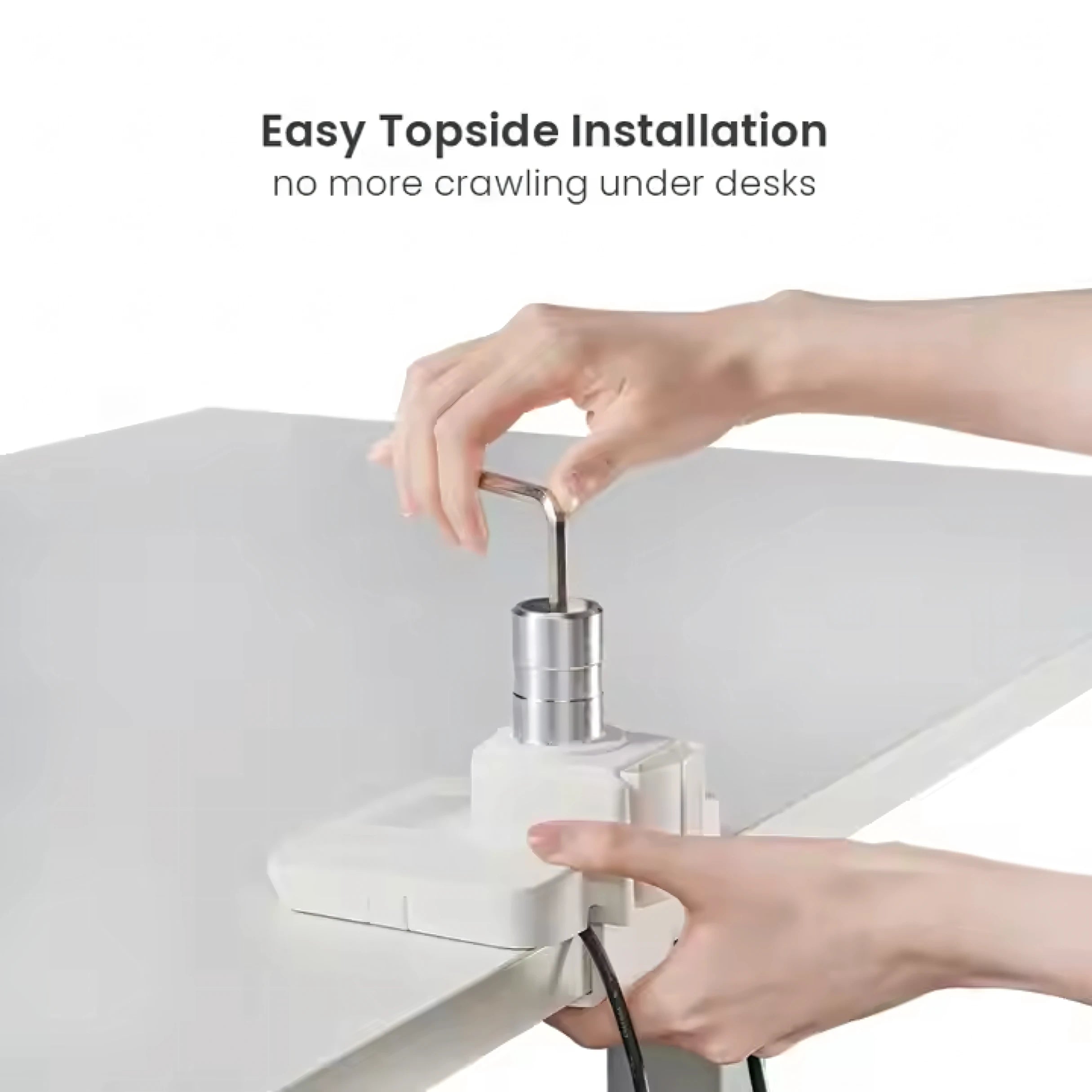 the Aryl™ Fabulous Pole-Mounted Heavy-Duty Gas Spring Monitor Arm With USB-A/USB-C Ports