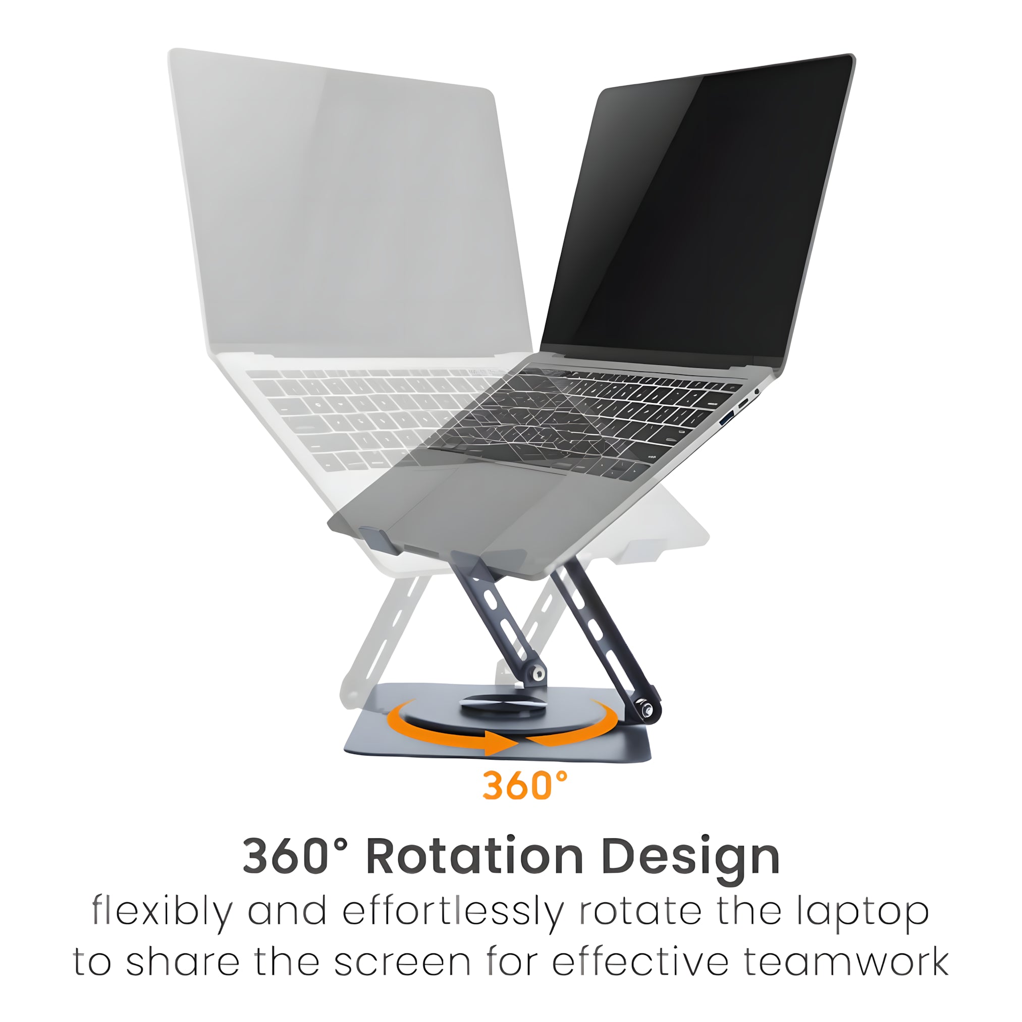 the Aryl™ 360° Rotating Foldable Laptop Stand