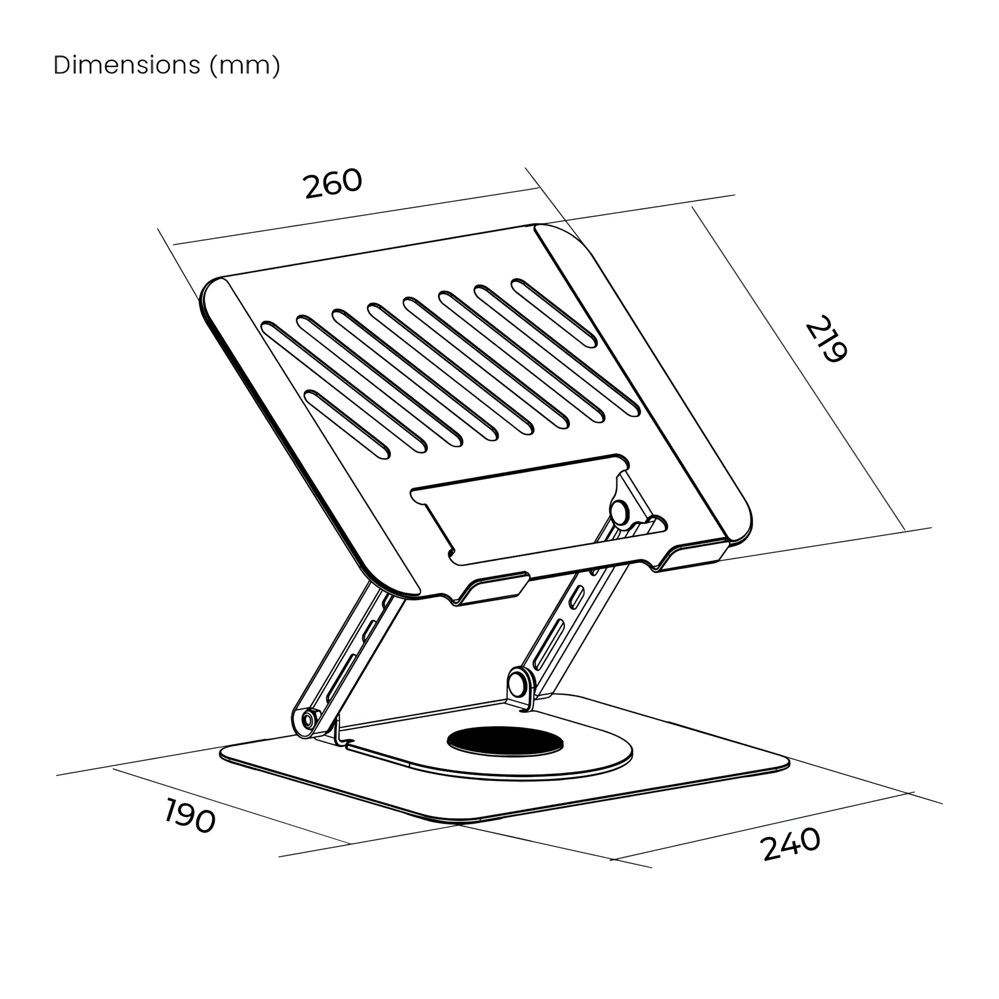 the Aryl™ 360° Rotating Foldable Laptop Stand