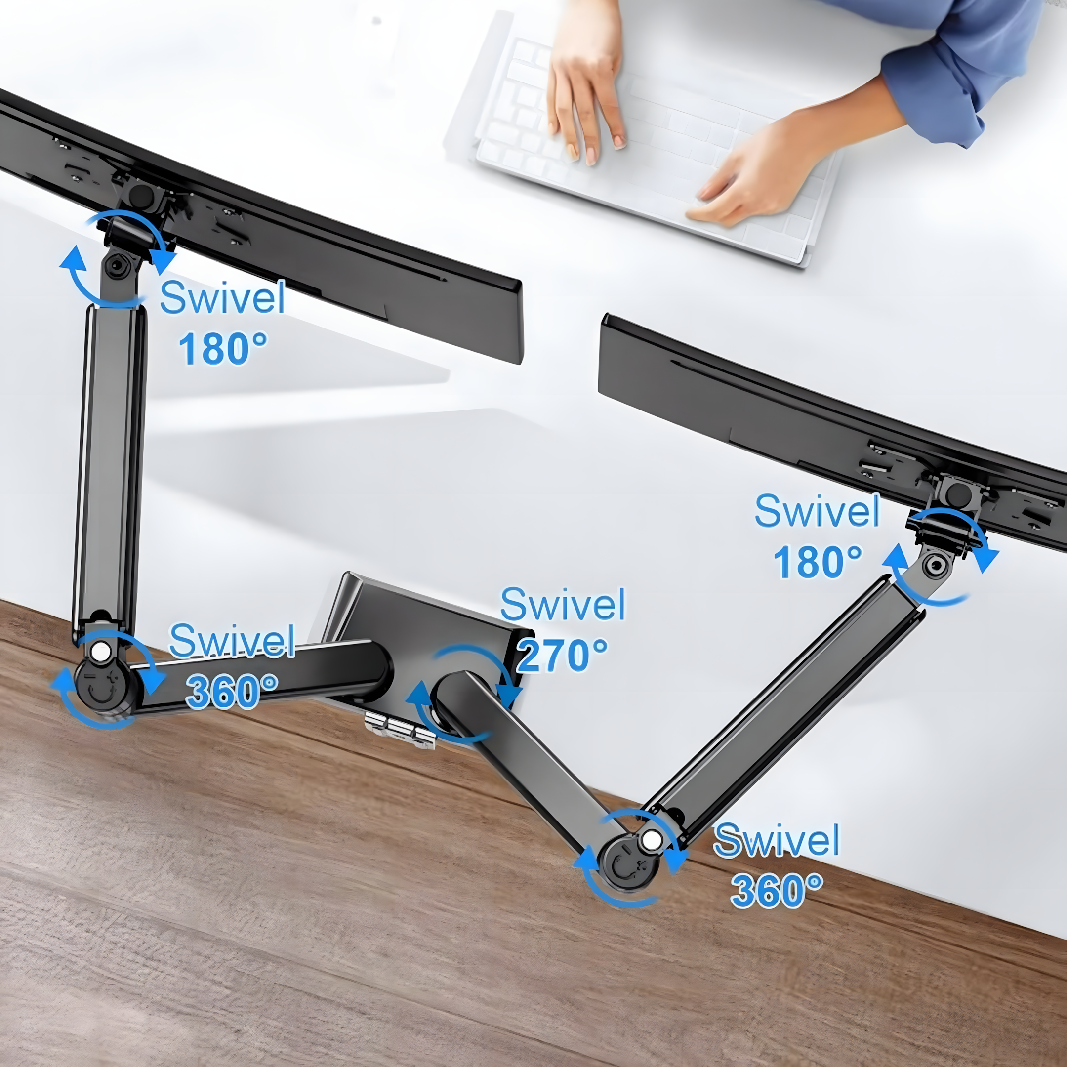 the Aryl™ Gas Spring Monitor Arm Pro