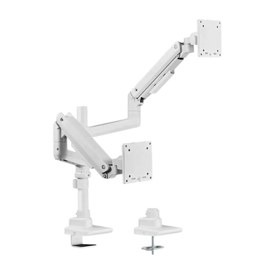 the Aryl™ Fabulous Pole-Mounted Heavy-Duty Gas Spring Monitor Arm With USB-A/USB-C Ports