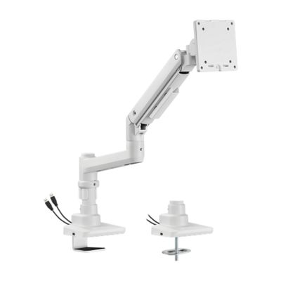 the Aryl™ Fabulous Pole-Mounted Heavy-Duty Gas Spring Monitor Arm With USB-A/USB-C Ports