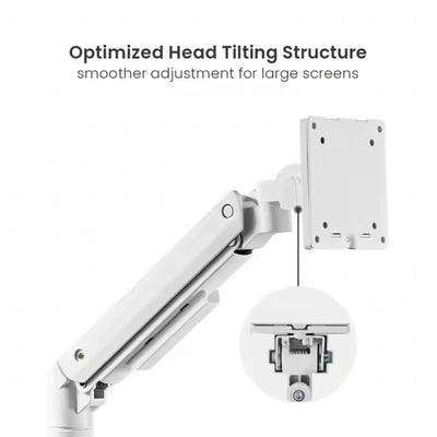 the Aryl™ Fabulous Pole-Mounted Heavy-Duty Gas Spring Monitor Arm With USB-A/USB-C Ports