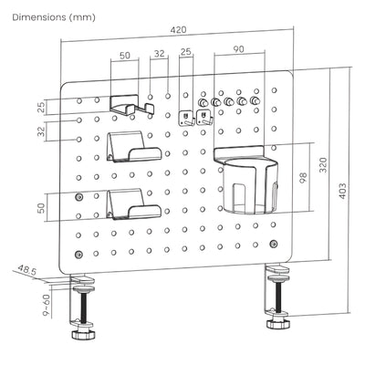 the Aryl™ Gaming Pegboard Panel (Medium)