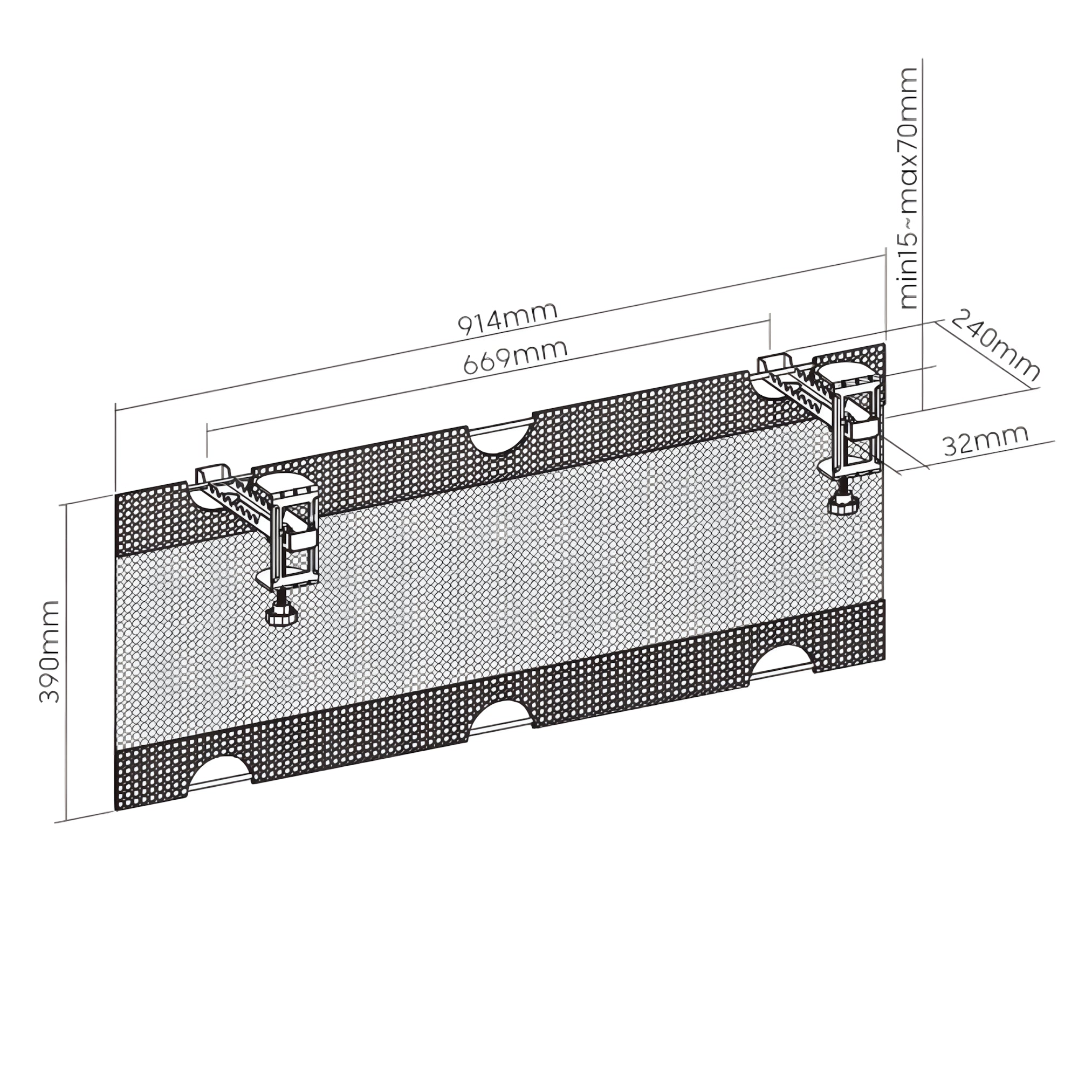 the Aryl™ Clamp-On Mesh Cable Management